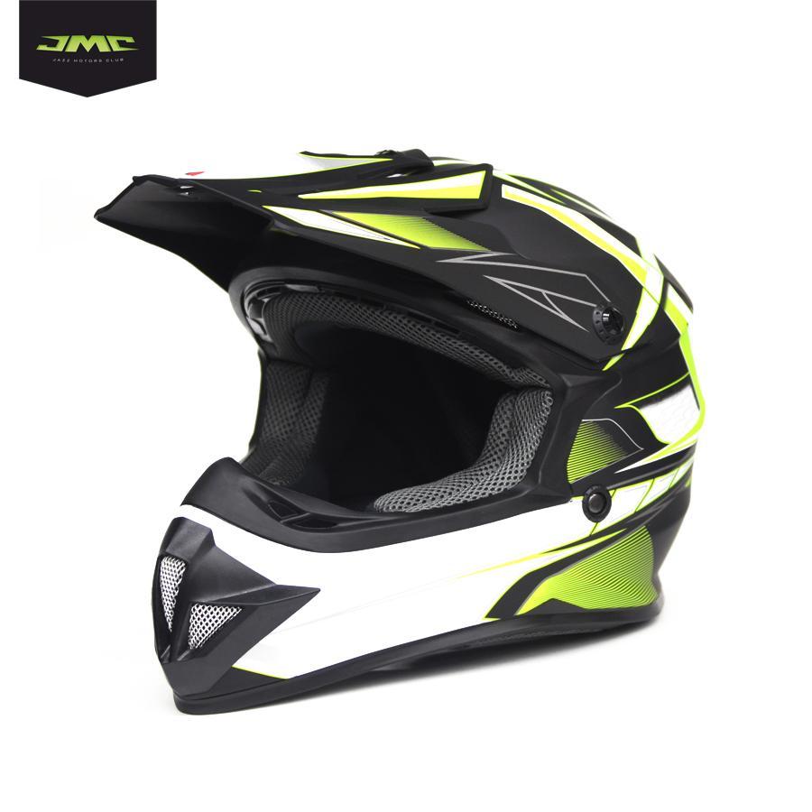 Шлем детский кроссовый ATAKI SC-15 Rift Youth Hi-Vis yellow/black matt